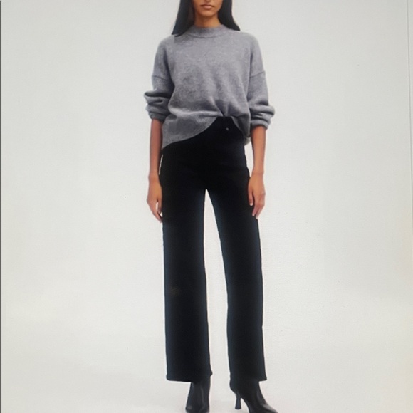 Madewell Denim - MADEWELL The Perfect Vintage wide-Leg  Black Women's jeans